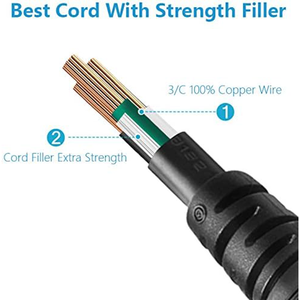 Universal 3 Prong AC <strong>Power</strong> <strong>Cable</strong> 125V <strong>for</strong> <strong>LG</strong> <strong>TV</strong> Laptop Notebook - Product Image 3