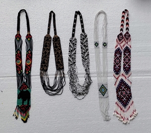 Custom Made Glass Seed Bead Necklaces Made with Glass Seed Beads in Floral and Animal Patterns Ideal for Resale by Designers - Product Image 3