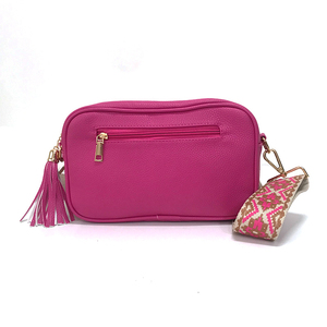 กระเป๋าสะพายไหล่กระเป๋าสะพายข้างสีตัดกันแฟชั่นสำหรับผู้หญิงกระเป๋าถือผ้าใบสีเรียบๆ - Product Image 4