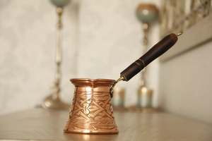 Cafetera Turca de Madera y Cobre con Asa, Elegante Vajilla, Taza de Café, Decoración de Mesa para el Hogar, Cocina, Restaurante, Hotel, Fiesta - Product Image 5