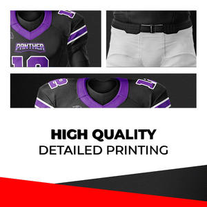 Camiseta y pantalones de fútbol americano Premium personalizados uniforme de manga corta transpirable de rendimiento óptimo - Product Image 3