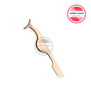 Pince à épiler d'extension de cils en acier inoxydable avec logo personnalisé - Product Image 2
