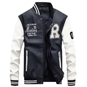 Personnalisé Vestes universitaires pour hommes de haute qualité Cuir vintage à capuche Baseball Style letterman Hiver Automne Extérieur Fournisseur OEM ODM - Product Image 5