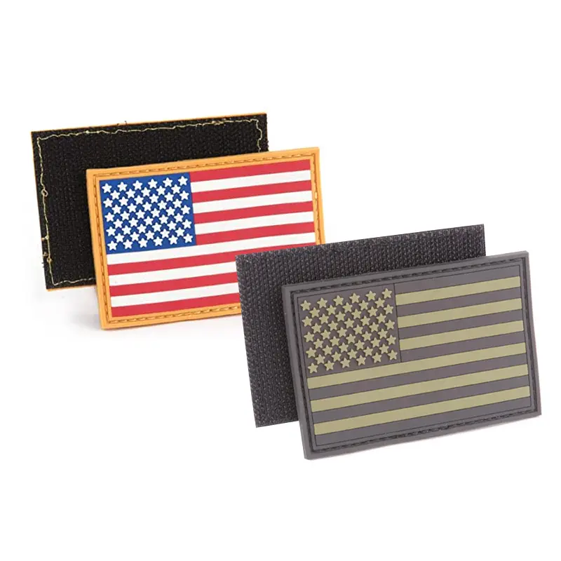 Toppa in pvc con bandiera americana in gomma pvc 3d goffrata personalizzata uniforme