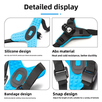 Support de mentonnière pour casque de moto en ABS, compatible avec les caméras sportives, sangle universelle durable, accessoires de vélo, personnalisation du logo/emballage disponible