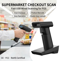 Escáner de Código de Barras Inalámbrico 2D con Soporte y Sensor Automático para Supermercados, Puntos de Venta y Tiendas Minoristas, Producto Nuevo de Fábrica WCMI, CE FCC OEM ODM