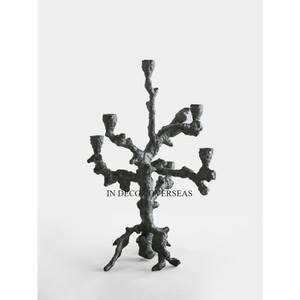 Bougeoirs de table de pièce maîtresse de table de mariage et d'événements en bois de haute qualité de conception standard simple d'Inde - Product Image 2