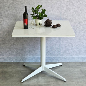 BA68163 Square <b>Dining</b> <b>Table</b> 80x70cm with Stone Top Assembled and Extendable for Home Bar or Living Room Furniture - Product Image 3