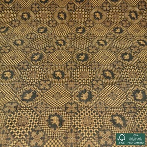 Tissus imprimés à motifs sur tissu en liège naturel, haute qualité, beau design, tissu imprimé en rayonne, stocks de tissus, tissu 100% polyester - Product Image 5