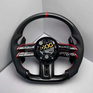 Volant de direction en cuir carbone DOS, couleur <span class=keywords><strong>orange</strong></span>, personnalisation sur mesure, vente directe d'usine pour Mercedes Benz, haute qualité - Product Image 5