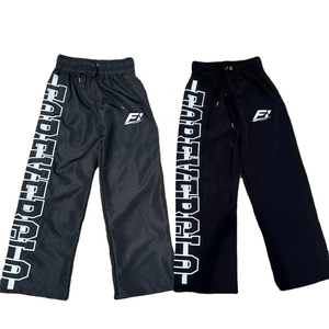 Pantalones personalizados de talla grande para hombre, transpirables, de nailon y poliéster, con bordado 3D, elásticos, estilo casual, para calle, talla americana. - Product Image 1