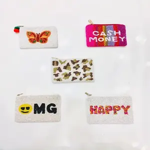 Monedero con cuentas hecho a mano más vendido para dama estilo Vintage con anillo desmontable para almacenamiento de dinero y tarjetas de Gameday - Product Image 6