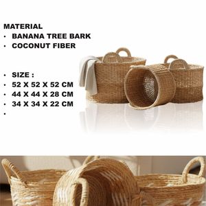 Juego de 3 Cestas de Fibra de Coco Artesanales - Product Image 2