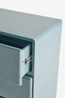 Meilleur choix Commode laquée haute brillance Bleu vert Moderne Luxe Fait main Tiroirs de rangement en laque Design minimaliste moderne
