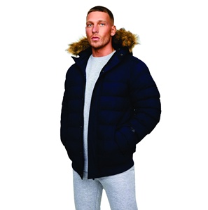Fournisseur vérifié 100% Doublure en polyester 100% Garniture en acrylique 73% Acrylique 27% Veste Sub Zero en polyester bleu - Product Image 1