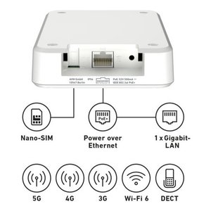 Routeur Modem Smart Home BOX 6860 Édition 5G International Mesh Double Bande Blanc et Rouge 20003071 - Product Image 4