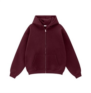 Sweat à capuche pour hommes, poids lourd, 480 GSM, mélange de coton, coupe décontractée, pull-over surdimensionné, logo personnalisé brodé, fournisseur OEM - Product Image 1
