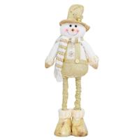 Nouveauté 2026 : Tissu en peluche de Noël de luxe nordique, motif flocon de neige festif, télescopique, pour décorations de Père Noël, bonhomme de neige et renne - Vente en gros