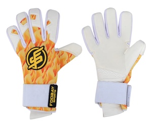 Gants de gardien de but en latex respirant de haute qualité à bas prix avec sangle de poignet réglable antidérapante et fermeture à scratch - Product Image 2