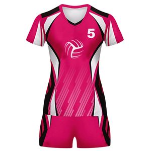 ชุดยูนิฟอร์มวอลเลย์บอลพิมพ์ลายแบบซับลิเมชั่นสำหรับผู้หญิง ไซส์ผู้ใหญ่ / ผลิตจากวัสดุโพลีเอสเตอร์ 100% - Product Image 2