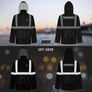 Vêtements de sécurité réfléchissants de classe 2 ANSI pour hommes, veste d'hiver imperméable réversible en coton, sweat-shirts, logo personnalisé, éclairage LED - Product Image 3