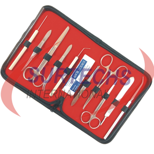 ชุดผ่าตัดเหล็กกล้าแบบใช้มือ10ชิ้นสำหรับนักเรียนสัตวแพทย์ - Product Image 5