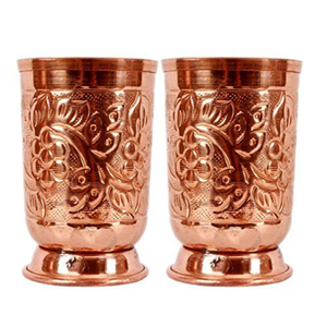 Verre à eau en cuivre pur martelé pour cuisine, table, bar, whisky, vin – Verre en cuivre à vendre - Product Image 3