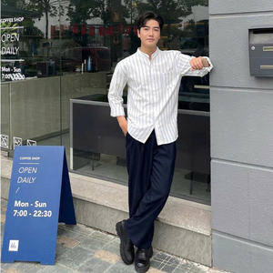 [NUEVO] NH59 Halley Blue Plaid Oxford Collar Hombres Camisa 260GSM Tela Oxford gruesa de alta calidad TENDENCIA 2025 - Product Image 3