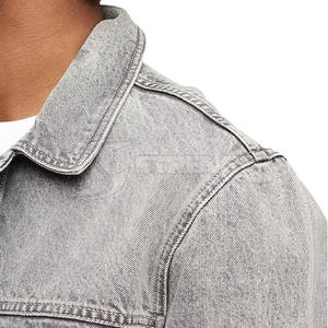 เสื้อแจ็กเก็ตยีนส์สำหรับผู้ชายเสื้อแจ็กเก็ตกางเกงยีนส์ขนาดใหญ่พิเศษพิมพ์โลโก้ได้ตามต้องการ - Product Image 5