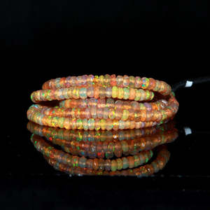100% Natural Ethiopian <b>Opal</b> Faceted Rondelle Beads Loose Nature Crystal From Ethiopia - Product Image 1