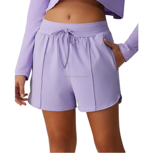 Shorts Deportivos de Alta Calidad para Mujer, con Logotipo Personalizado, 2 en 1, para Yoga, Running, con Estampado de Letras, Cintura Alta, Estilo Biker - Product Image 1