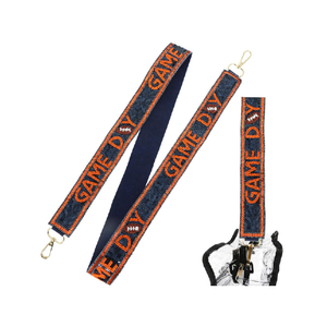 Directo fabricante indio personalizable hermandad Gameday llavero con cuentas Correa bolsa ganchos de Metal desmontables cinturones personalizables - Product Image 3