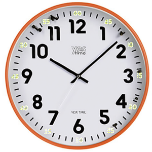 10 Inch Decorative 3D Wall <b>Clock</b> Battery Powered <b>LED</b> Digital Orange by YES TIME - Product Image 2