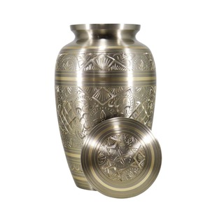 Urne funéraire élégante et durable en platine, extra large, argentée, pour cendres d'adultes, grande urne funéraire en métal, urne commémorative - Product Image 2