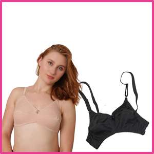 Paquete de 2 (piel y negro)-Jazmín-Sujetador de algodón de punto sin aros sin relleno - Product Image 4