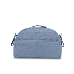 Blu Scuro Mod. Estrellas Mod. Borsa per pannolini Estrellas realizzata in mussola di cotone - Product Image 1