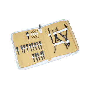 Outils d'extension de cheveux synthétiques pince à perles professionnelle en fer en acier inoxydable petits clips anneau de séparation de cheveux Kit d'extension de cheveux - Product Image 6