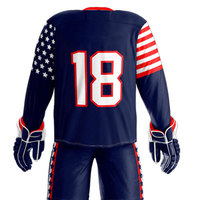 Pantalones de Uniforme de Hockey sobre Hielo Personalizados de Talla Grande, de Alta Calidad, 100% Poliéster, Impresos, de Secado Rápido, Transpirables, con Logotipo de Color Personalizado