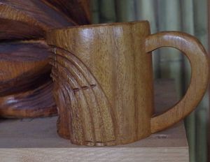 DRINK WARE Irregular Wood Viking Drinking Coffee Mug Custom Handle Shape Travel Coffee Mug for Christmas Restaurants Use - Product Image 2