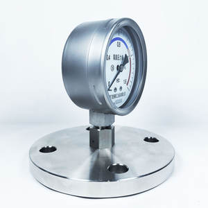 Pengukur Tekanan Diafragma Baja Tahan Karat 0-16 Bar 100mm dengan Sambungan Flensa DN25 untuk Industri Kimia Buatan China - Product Image 2