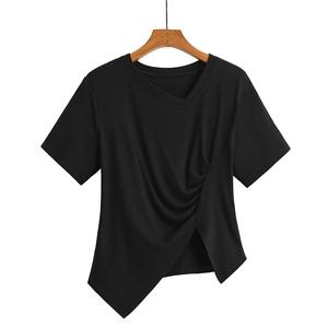 2022 último diseño de camiseta sin mangas con cuello redondo para mujer de secado rápido 100% algodón Spandex Color y tamaño personalizados ODM ecológico - Product Image 3