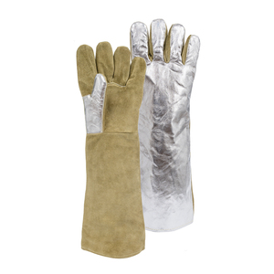 ถุงมือ STALWART IMPEX รุ่นพรีเมียม แบบขยายข้อมือ ด้านหลังเคลือบอลูมิเนียม สำหรับเย็บหนังบริเวณฝ่ามือ ทนความร้อนสูง ป้องกันไฟ และแรงกระแทก ระดับ 3 - Product Image 3