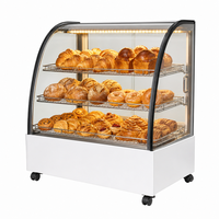 Vitrine de présentation de gâteaux blanche haut de gamme, vitrine commerciale pour gâteaux, armoire de présentation de gâteaux avec dégivrage automatique pour pâtisserie