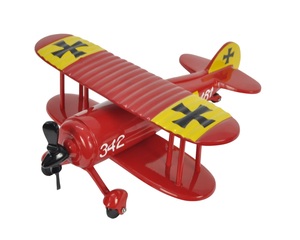 Modelo de Avión Biplano Boeing Rojo con Hélice Negra, Soporte OEM, Modelos a Escala Decorativos, Artesanía en Metal, Recuerdo, Regalo - Product Image 5