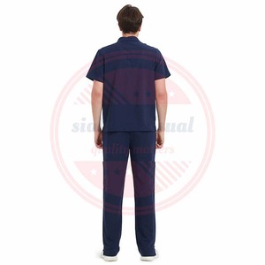 Ensemble de costumes de gommage à manches courtes pour hommes \ Ensembles d'uniformes professionnels d'infirmières médicales pour hommes - Product Image 3