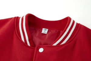 Veste universitaire pour homme de haute qualité fabriquée par un fabricant professionnel, broderie, manches en cuir, vestes de baseball personnalisées, vestes en laine d'hiver - Product Image 5