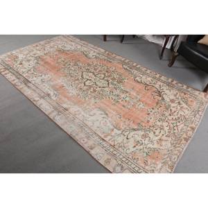 Tapis Vintage en Laine Orange Beige 5.2 X 9.1ft Turc Plat Tissage Patchwork Motif Salon Tapis Latex Support pour Décorations - Product Image 4