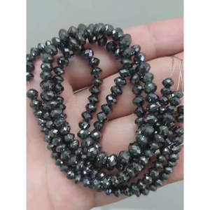 Excellentes perles de diamant noir naturel en fils de 5,3-6,5 mm, diamants en vrac pour la fabrication de bijoux, perles de diamant noir de 5,3-6,5 mm - Product Image 5