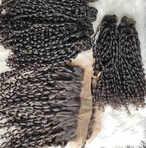 100% Raw Double Drawn Natural para paquetes de cabello rizado Pixie Extensiones de cabello frontal sin procesar de Vietnam ¡Compre Ahora obtenga DESCUENTO! - Product Image 4