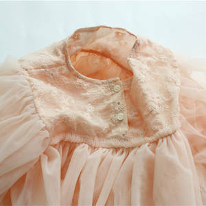 Vestidos de Princesa Longos de Manga Comprida em Lã Sólida para Meninas Bebês, ODM, Outono, com Renda - Product Image 6